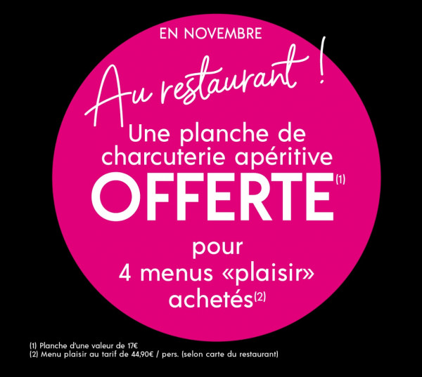 OFFRE NOVEMBRE- Restaurant